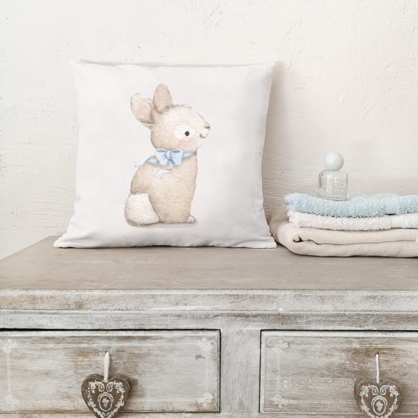 Cojín infantil decorativo Conejito Vichy