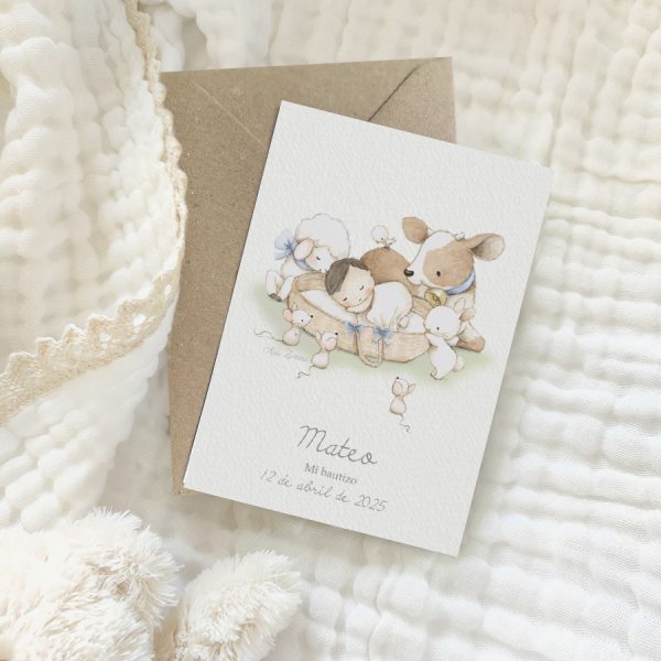 Recordatorios e invitaciones de Bautizo - Hola Bebé