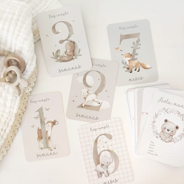 Tarjetas Cumple Mes para bebé 2