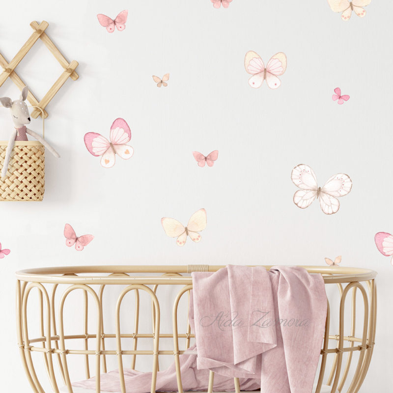 Vinilo infantil de tela Mariposas 3